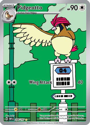 Pidgeotto - 208/197 (208) Holofoil - SV03 Obsidian Flames