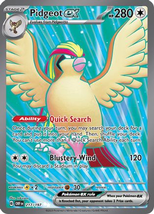 Pidgeot ex (217) Holofoil - Obsidian Flames