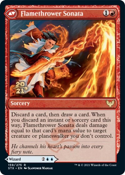 Torrent Sculptor // Flamethrower Sonata (159s) Foil - Strixhaven: School of Mages Promos
