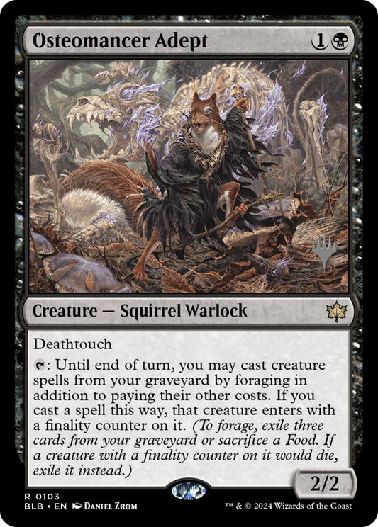 Osteomancer Adept (Promo Pack) [Bloomburrow Promos] Foil