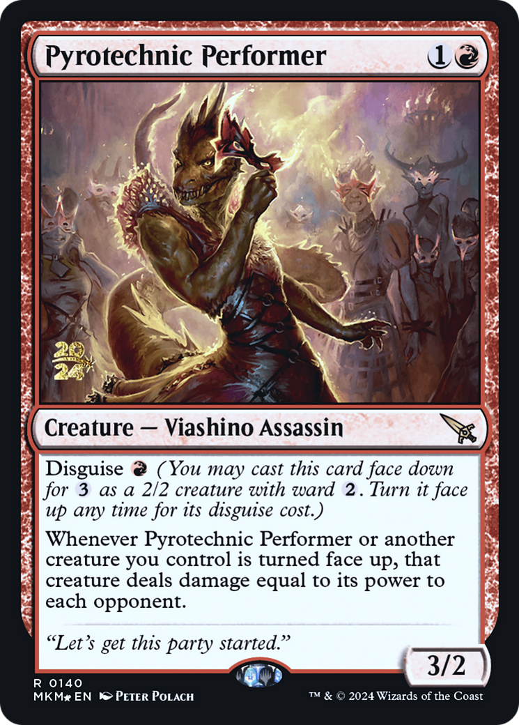 Pyrotechnic Performer [Murders at Karlov Manor Prerelease Promos] | Silver Goblin