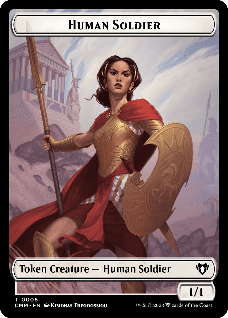 Human Soldier // Zombie (0013) Double-Sided Token [Commander Masters Tokens] | Silver Goblin