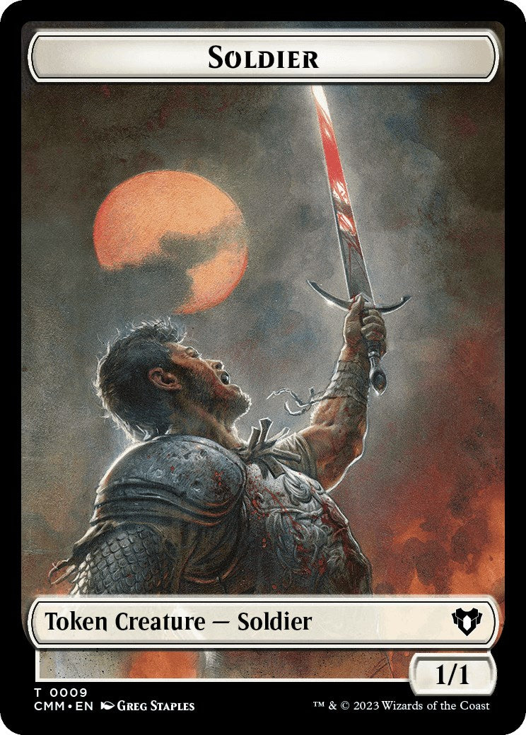 Soldier // Zombie (0013) Double-Sided Token [Commander Masters Tokens] | Silver Goblin