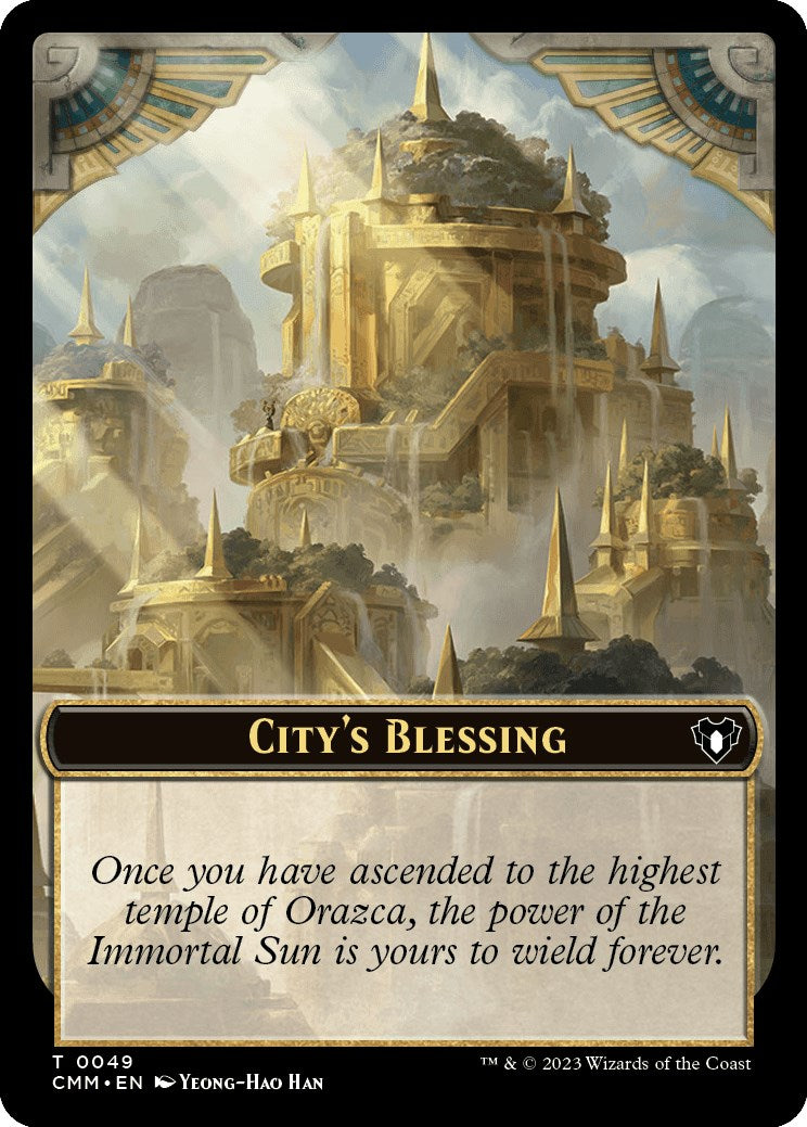 City's Blessing // Emblem - Daretti, Scrap Savant Double-Sided Token [Commander Masters Tokens] | Silver Goblin