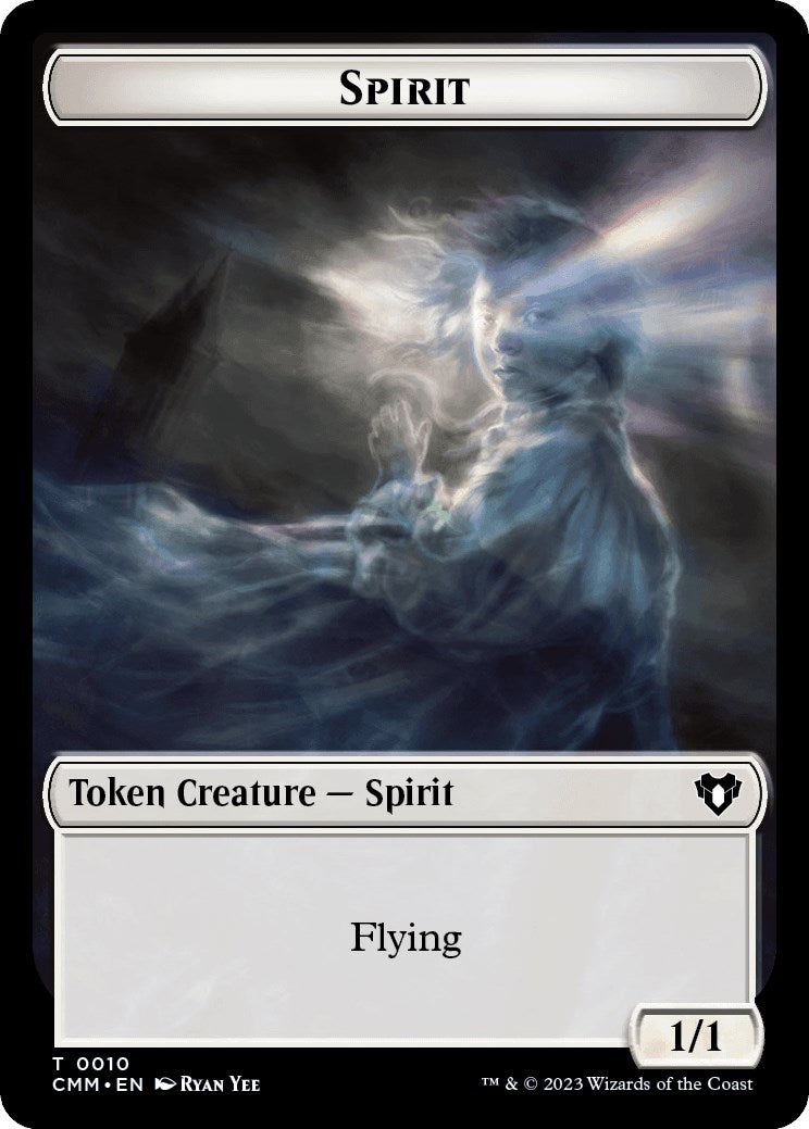 Spirit (0010) // Construct (0042) Double-Sided Token [Commander Masters Tokens] | Silver Goblin