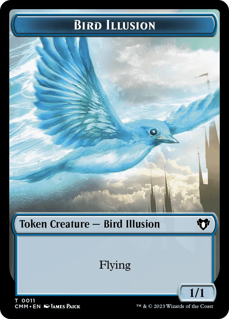 City's Blessing // Bird Illusion Double-Sided Token [Commander Masters Tokens] | Silver Goblin