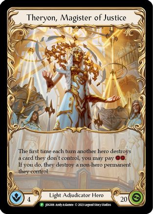 Theryon, Magister of Justice (JDG006) Cold Foil - FaB Promos