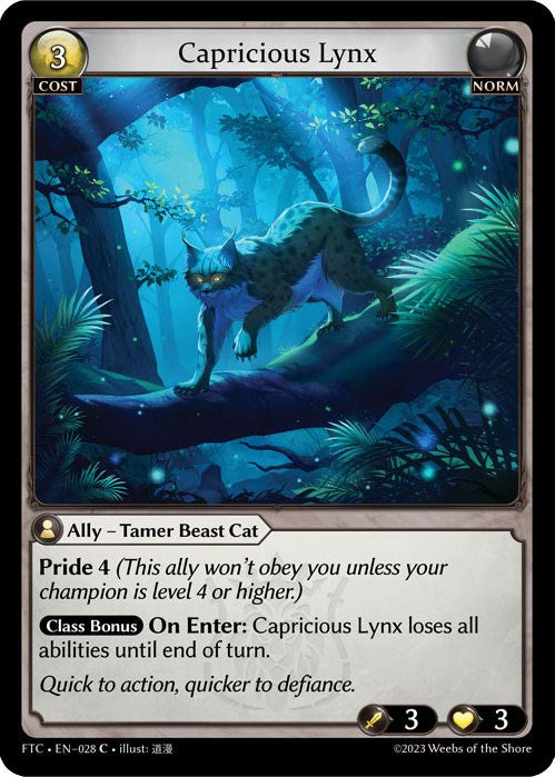 Capricious Lynx (028) [Fractured Crown] Foil