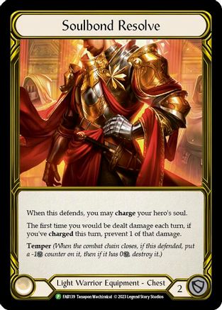 Soulbond Resolve (Golden) (FAB139) Cold Foil - FaB Promos