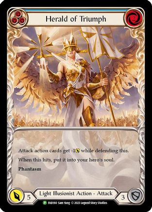Herald of Triumph (Blue) (FAB160) Rainbow Foil - FaB Promos