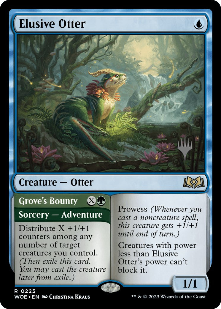 Elusive Otter // Grove's Bounty (Promo Pack) [Wilds of Eldraine Promos] | Silver Goblin