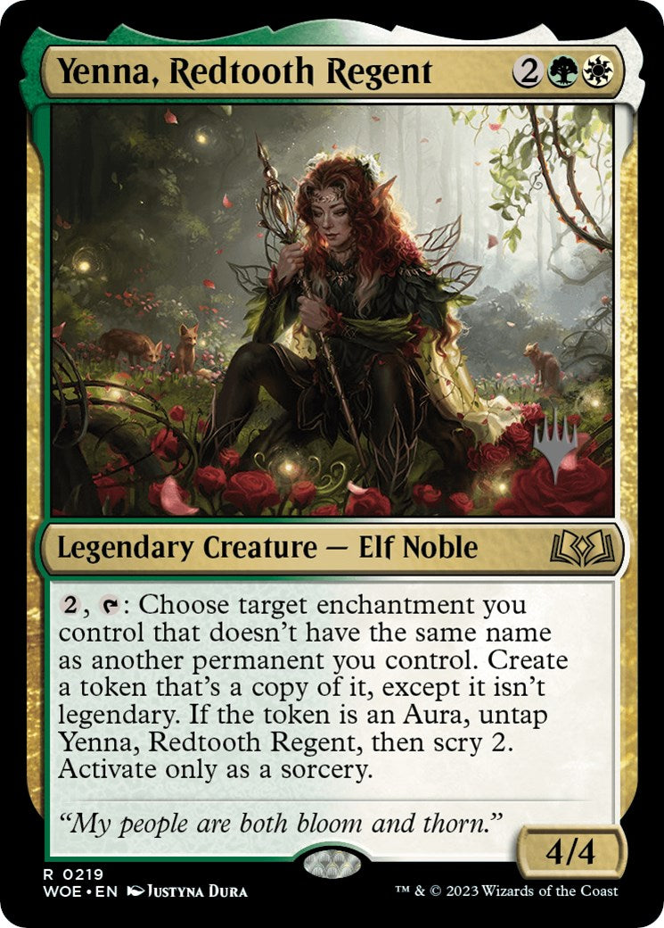 Yenna, Redtooth Regent (Promo Pack) [Wilds of Eldraine Promos] | Silver Goblin