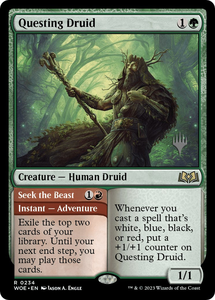 Questing Druid (Promo Pack) [Wilds of Eldraine Promos] | Silver Goblin