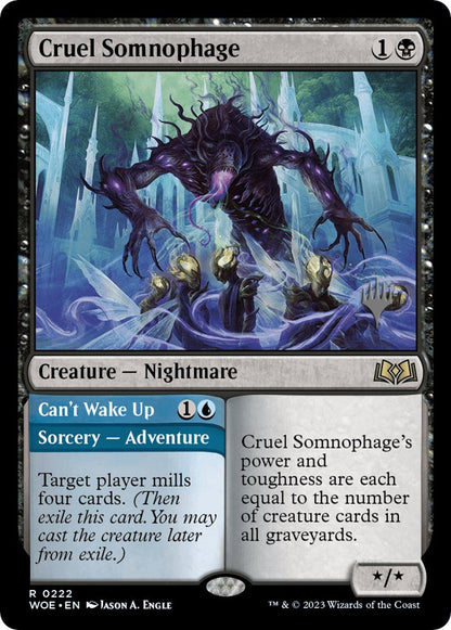 Cruel Somnophage // Can't Wake Up (222p) Foil - Wilds of Eldraine Promos