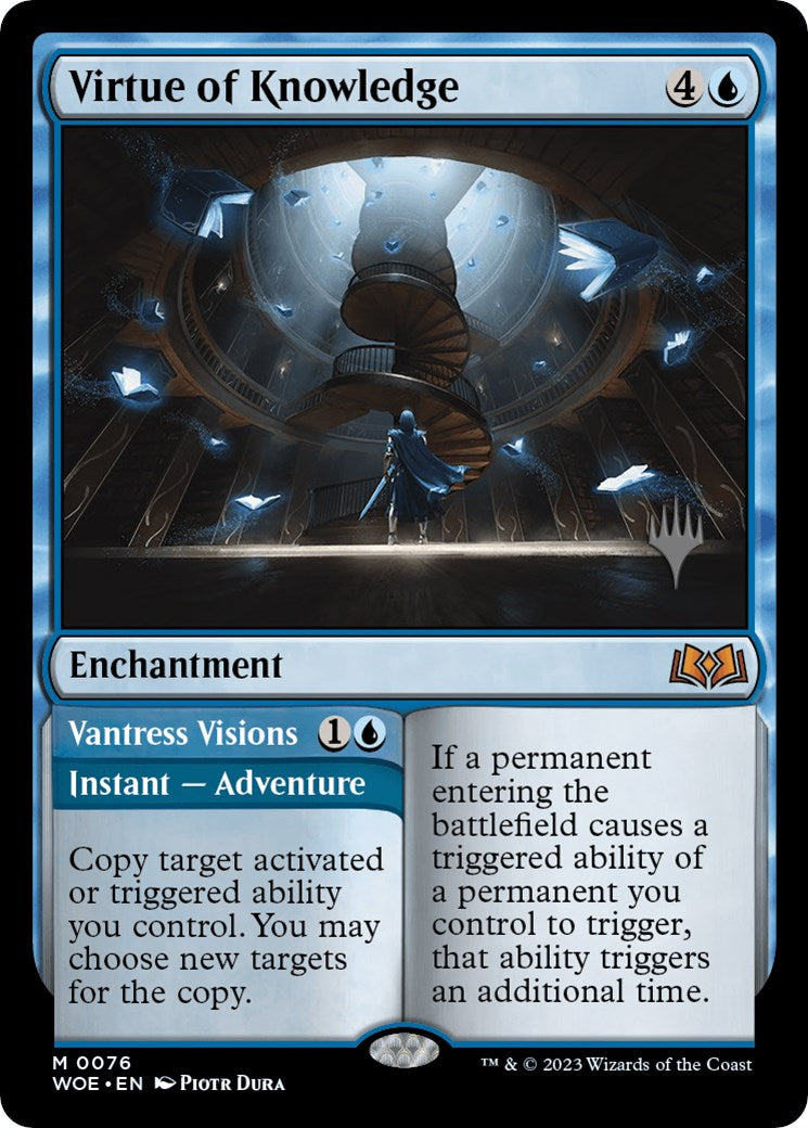 Virtue of Knowledge // Vantress Visions (Promo Pack) [Wilds of Eldraine Promos] Foil