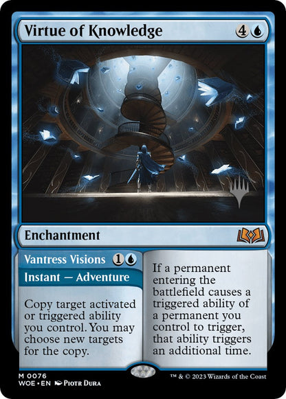 Virtue of Knowledge // Vantress Visions (Promo Pack) [Wilds of Eldraine Promos] Foil