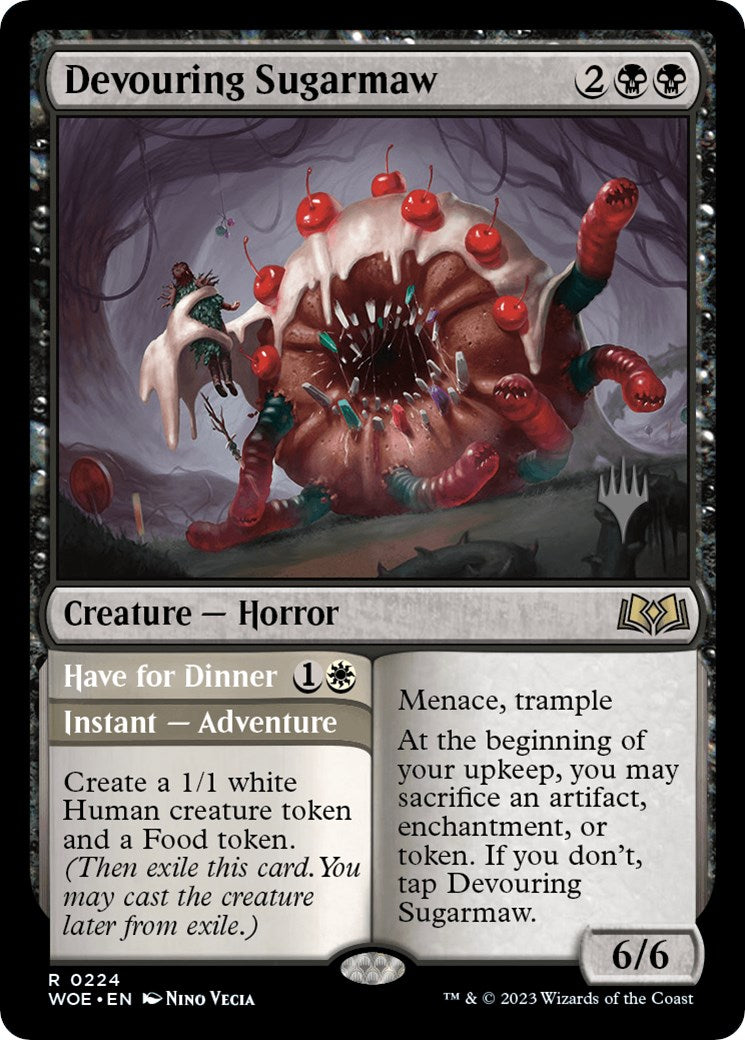 Devouring Sugarmaw // Have for Dinner (224p) - Wilds of Eldraine Promos