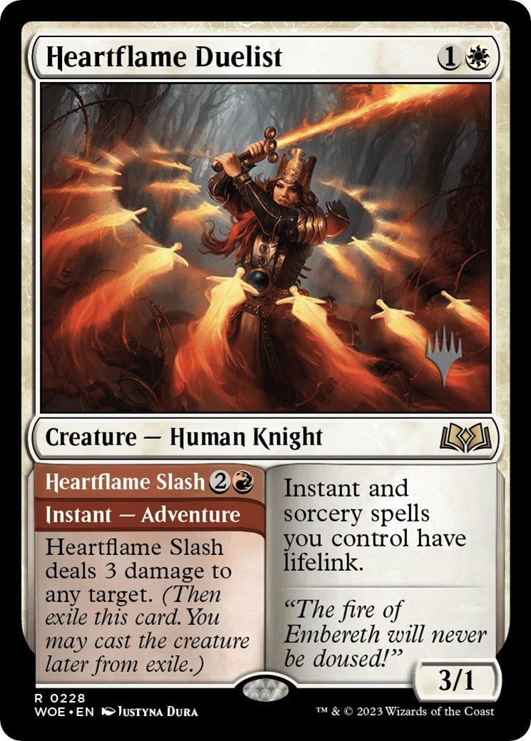 Heartflame Duelist // Heartflame Slash (228p) Foil - Wilds of Eldraine Promos