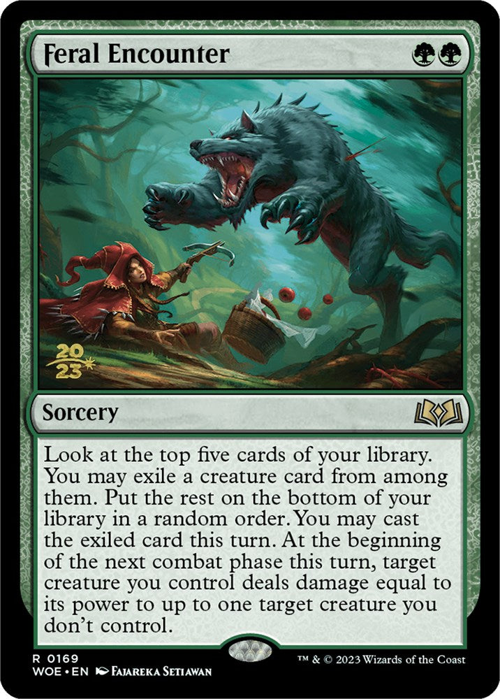 Feral Encounter [Wilds of Eldraine Prerelease Promos] | Silver Goblin