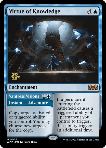 Virtue of Knowledge // Vantress Visions (Promo Pack) [Wilds of Eldraine Promos] Foil