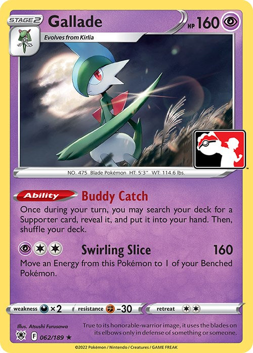 Gallade (062/189) [Prize Pack Series Three] | Silver Goblin