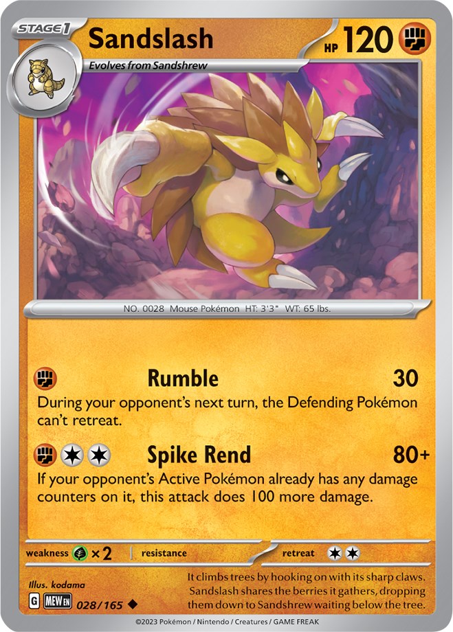 Sandslash (028/165) [Scarlet & Violet: 151] | Silver Goblin