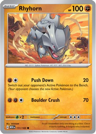 Rhyhorn (111/165) [Scarlet & Violet 151] | Silver Goblin