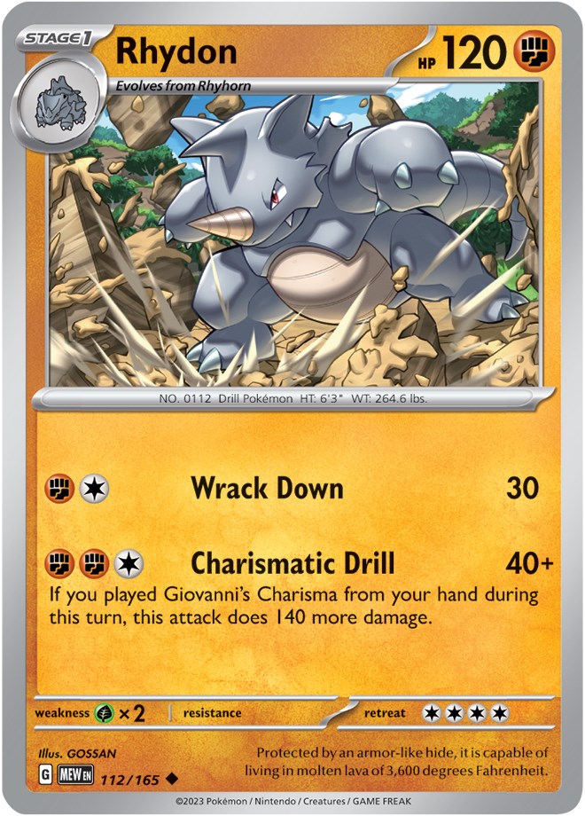 Rhydon (112/165) [Scarlet & Violet: 151] | Silver Goblin