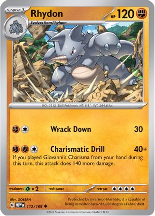Rhydon (112) - SV Scarlet & Violet 151