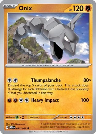 Onix (95) Reverse Holofoil - SV Scarlet & Violet 151