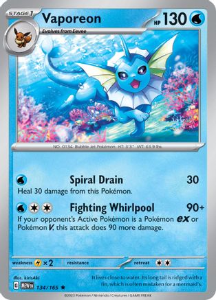 Vaporeon (134) Holofoil - SV Scarlet & Violet 151