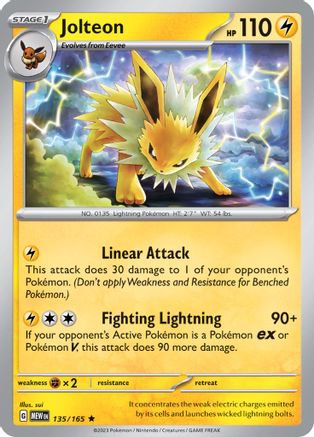 Jolteon (135) Holofoil - SV Scarlet & Violet 151