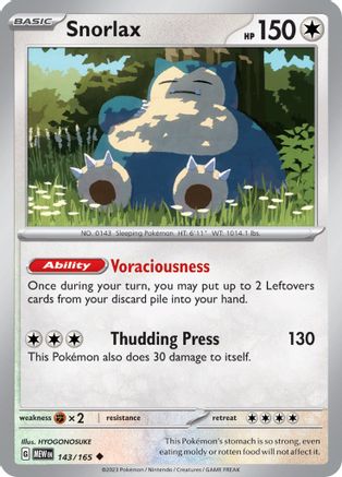 Snorlax (143) - SV Scarlet & Violet 151