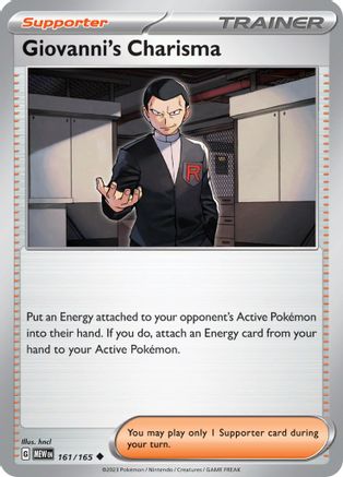 Giovanni's Charisma (161/165) [Scarlet & Violet 151] | Silver Goblin