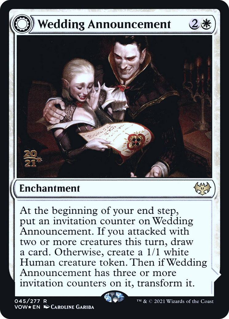 Wedding Announcement // Wedding Festivity [Innistrad: Crimson Vow Prerelease Promos] | Silver Goblin