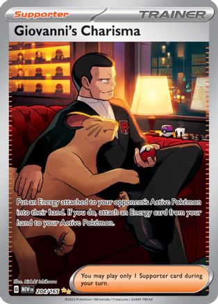 Giovanni's Charisma - 204/165 (204) Holofoil - SV Scarlet & Violet 151