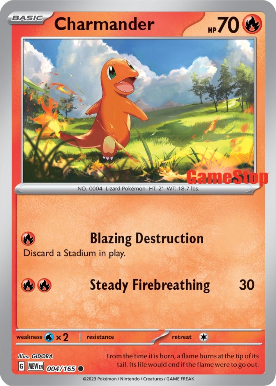 Charmander (004/165) (GameStop Exclusive) [Scarlet & Violet: 151] | Silver Goblin