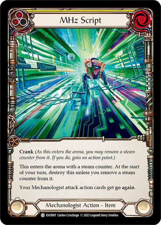 MHz Script [EVO097] (Bright Lights)  Rainbow Foil | Silver Goblin