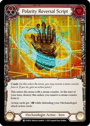 Polarity Reversal Script (EVO078) Rainbow Foil - Bright Lights