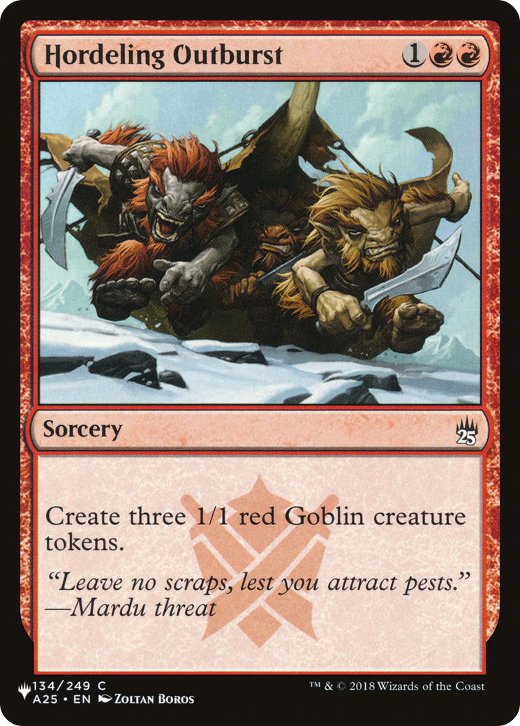 Hordeling Outburst (A25-134) - The List