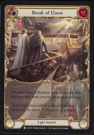 Break of Dawn (Yellow) (LGS170) Rainbow Foil - FaB Promos