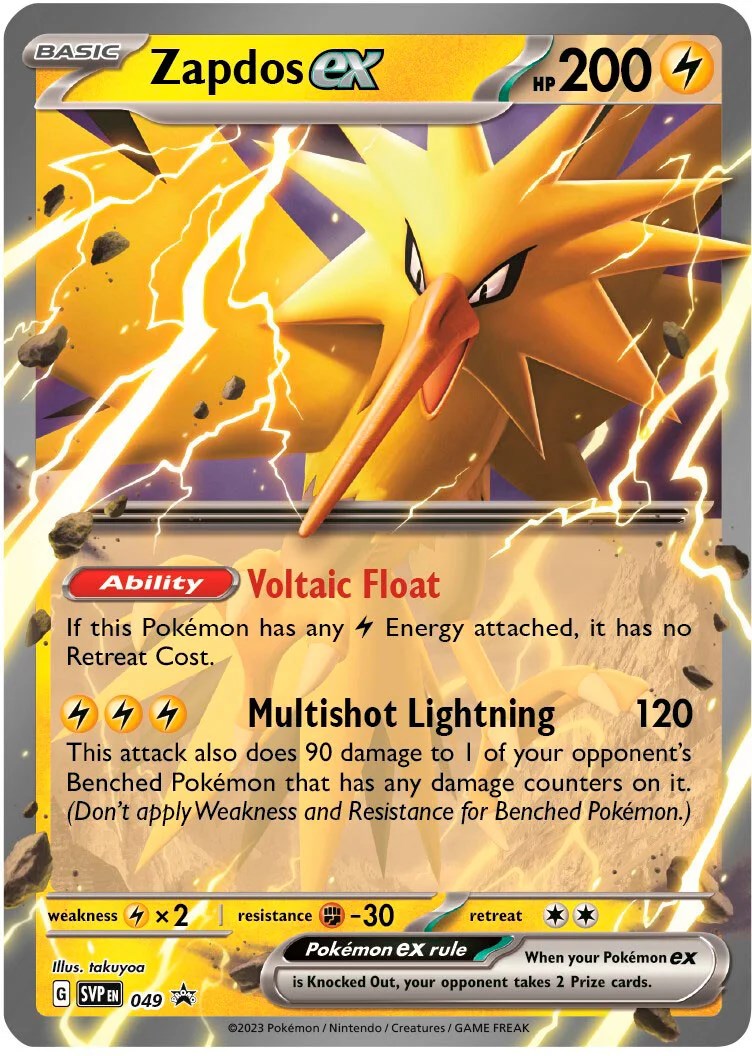 Zapdos ex (049) [Scarlet & Violet: Black Star Promos] | Silver Goblin