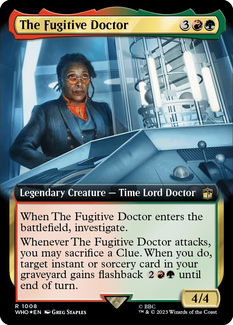 The Fugitive Doctor (Extended Art) (Surge Foil) [Doctor Who] | Silver Goblin