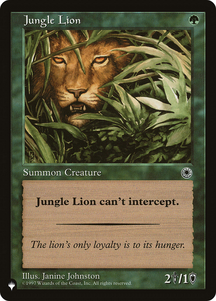Jungle Lion (Retro) (POR-171) - The List
