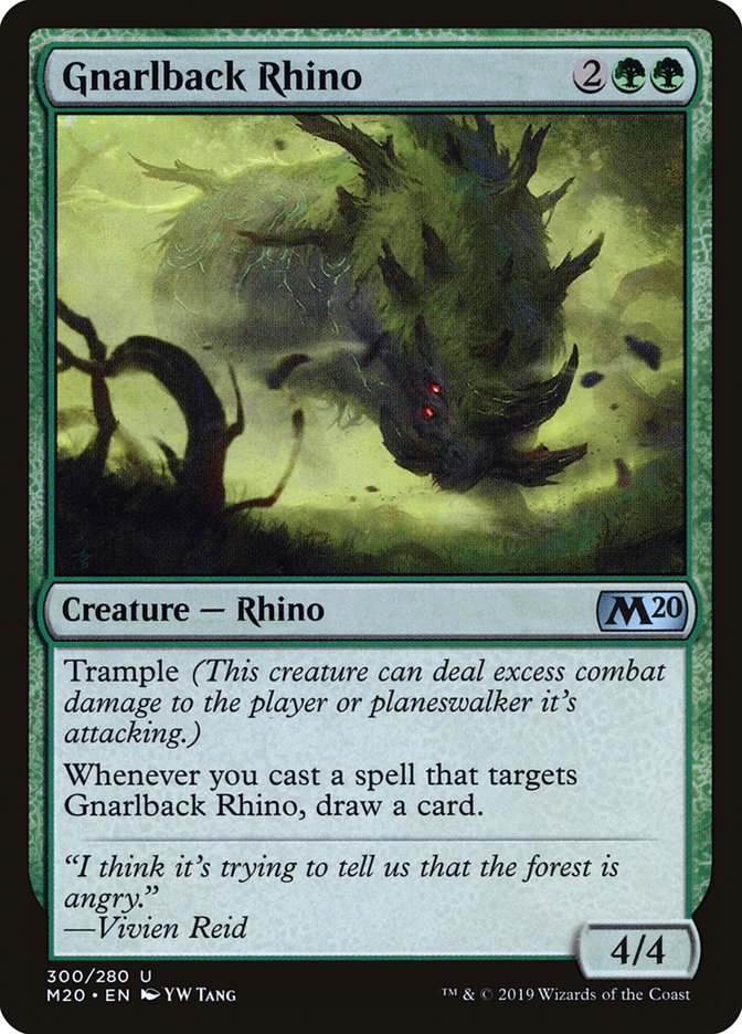 Gnarlback Rhino [Core Set 2020] | Silver Goblin