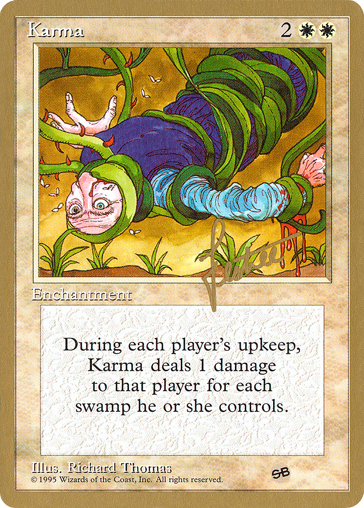 Karma - 1996 Bertrand Lestree (4ED) (SB) - Pro Tour Collector Set