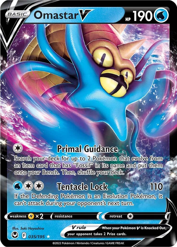 Omastar V (035/195) [Sword & Shield: Silver Tempest] | Silver Goblin