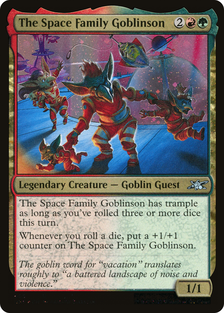 The Space Family Goblinson (Galaxy Foil) [Unfinity] | Silver Goblin