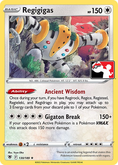 Regigigas (130/189) [Prize Pack Series Three] | Silver Goblin