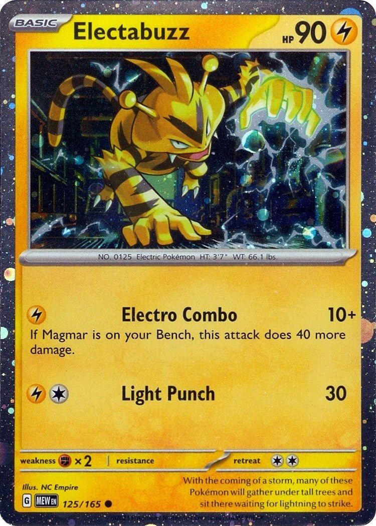 Electabuzz (125/165) (Cosmos Holo) [Miscellaneous Cards] | Silver Goblin